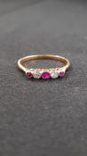18 CARAT RUBY AND DIAMOND RING