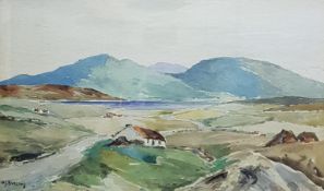WATERCOLOUR - THE ROSSES CO.DONEGAL - W.J.BURROWS