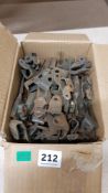 BOX OF OLD ANTIQUE CARPET GRIPS