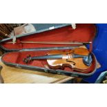 OLD VIOLIN AND CASE