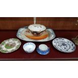 LARGE PLATTER SERIES WARE PLATE, ORIENTAL CUP, BOWL AND SAUCER