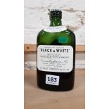 OLD BLACK AND WHITE WHISKEY BOTTLE