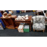 SOFA TABLE AND BOOKCASE AND CHAIR