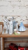 SHELF LOT FIGURES TO INCLUDE DOULTON AND LLADRO