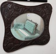 ANTIQUE CARVED WOODEN WALL MIRROR