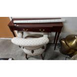 HALL TABLE AND TUB CHAIR