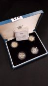 SILVER PROOF ONE POUND COIN SET - 4 COINS