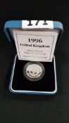 SILVER PROOF £1 COIN 1996