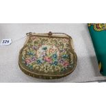 ANTIQUE EMBROIDERED EVENING PURSE