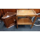 HOSTESS TROLLEY AND CORNER CABINET