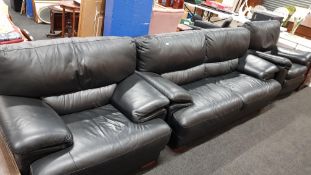 3 PIECE LEATHER SUITE