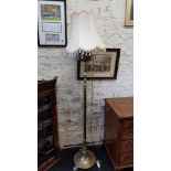 ANTIQUE BRASS RISE AND FALL LAMP