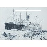 ORIGINAL PEN AND INK DRAWING S/S MINNCKAHOA D RAINEY