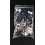 BAG OF SILVER AND COSTUME JEWELLERY