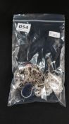 BAG OF SILVER AND COSTUME JEWELLERY