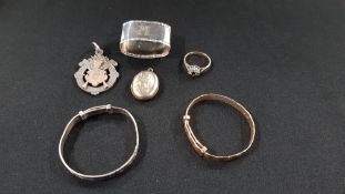 BAG OF SILVER AND ROLLED GOLD ITEMS