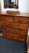 VICTORIAN 2 OVER 3 CHEST OF DRAWERS