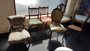 6 ASSORTED ANTIQUE CHAIRS
