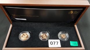 2013 GOLD SOVEREIGN , 1/2 SOVEREIGN AND 1/4 SOVEREIGN SET