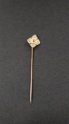 VICTORIAN 9 CARAT GOLD AND RUBY TIE/HAT PIN