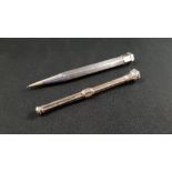 2 SILVER PENCIL HOLDERS