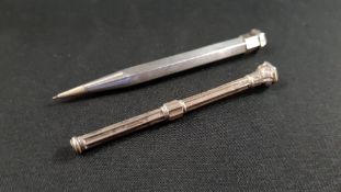 2 SILVER PENCIL HOLDERS