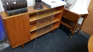 MID CENTURY MCINTOSH BOOKCASE AND TROLLEY TABLE