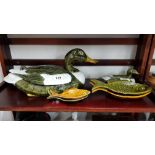 FISH AND DUCK CERAMIC SERVING DISHES