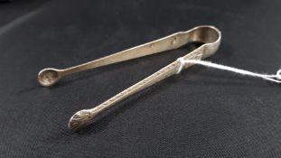 GEORGIAN SILVER SUGAR TONGS