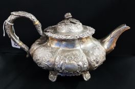 SOLID SILVER WILLIAM 4TH TEAPOT LONDON 1830/31 837 GRAMS
