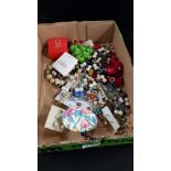 BOX OF COSTUME JEWELLERY