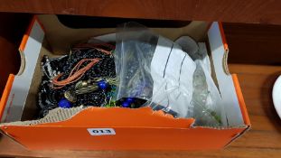 BOX OF COSTUME JEWELLERY