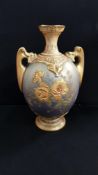 ANTIQUE HAND PAINTED AND GILDED ROYAL WORCESTER URN