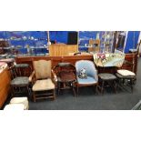 6 VARIOUS ANTIQUE CHAIRS