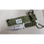 7 INCH SURVIVAL KNIFE GDR SABRE, COMPACT GDR SABRE SURVIVAL KNIFE, 7 INCHES LONG WITH PARA CORD