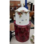 ROYAL ALBERT COUNTRY ROSE BISCUIT BARREL