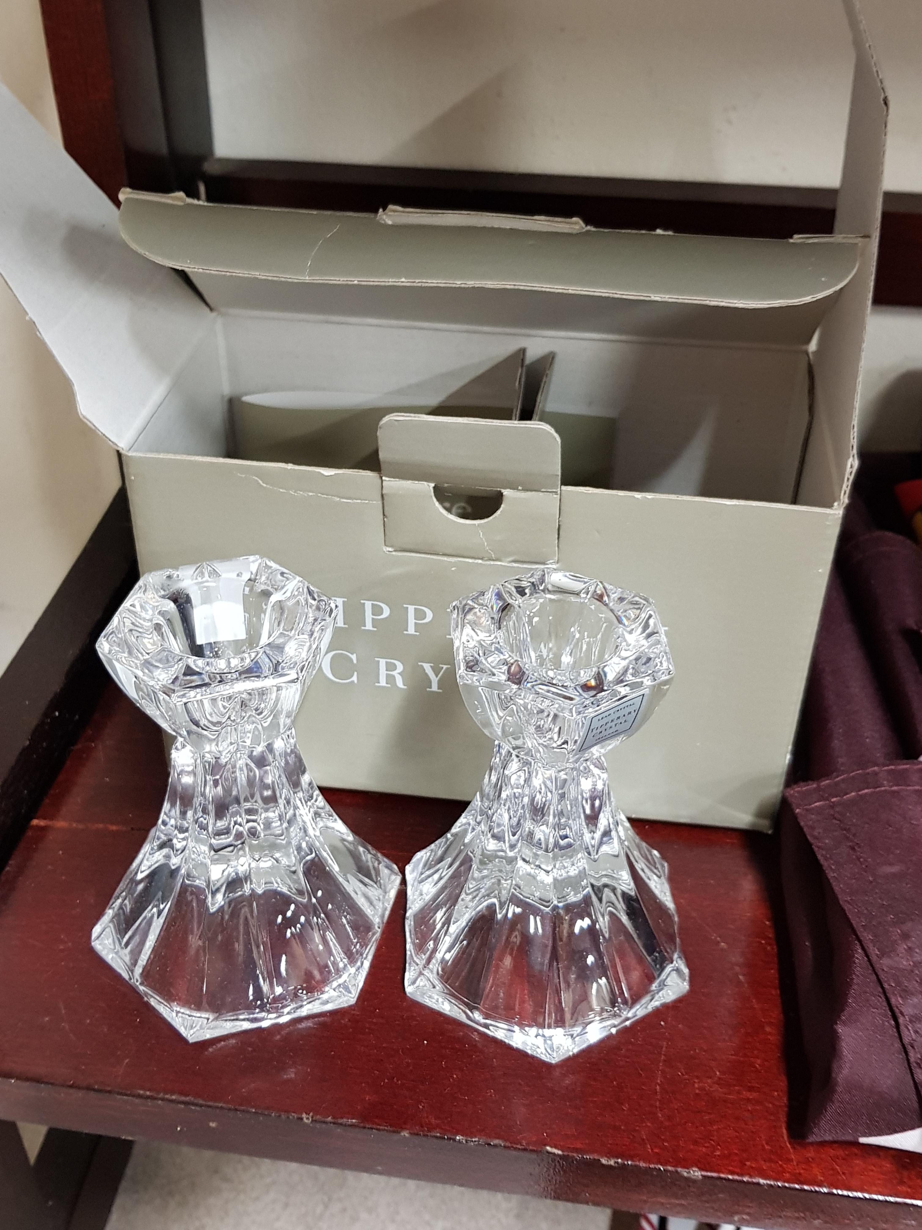 TIPPERARY CRYSTAL CANDLESTICKS
