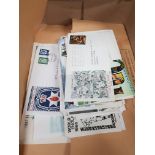 37 FIRST DAY COVERS & 49 ASSORTED POSTCARDS