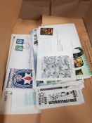 37 FIRST DAY COVERS & 49 ASSORTED POSTCARDS