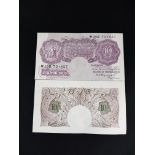 BANKNOTE - BANK OF ENGLAND 10 SHILLINGS (X2)