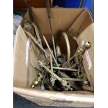 BOX OF BRASSWARE