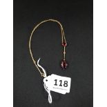 9 CARAT GOLD & GARNET NECKLACE