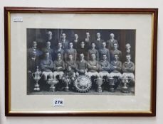 OLD 1921-22 FRAMED PHOTOGRPAH, LINFIELD FC