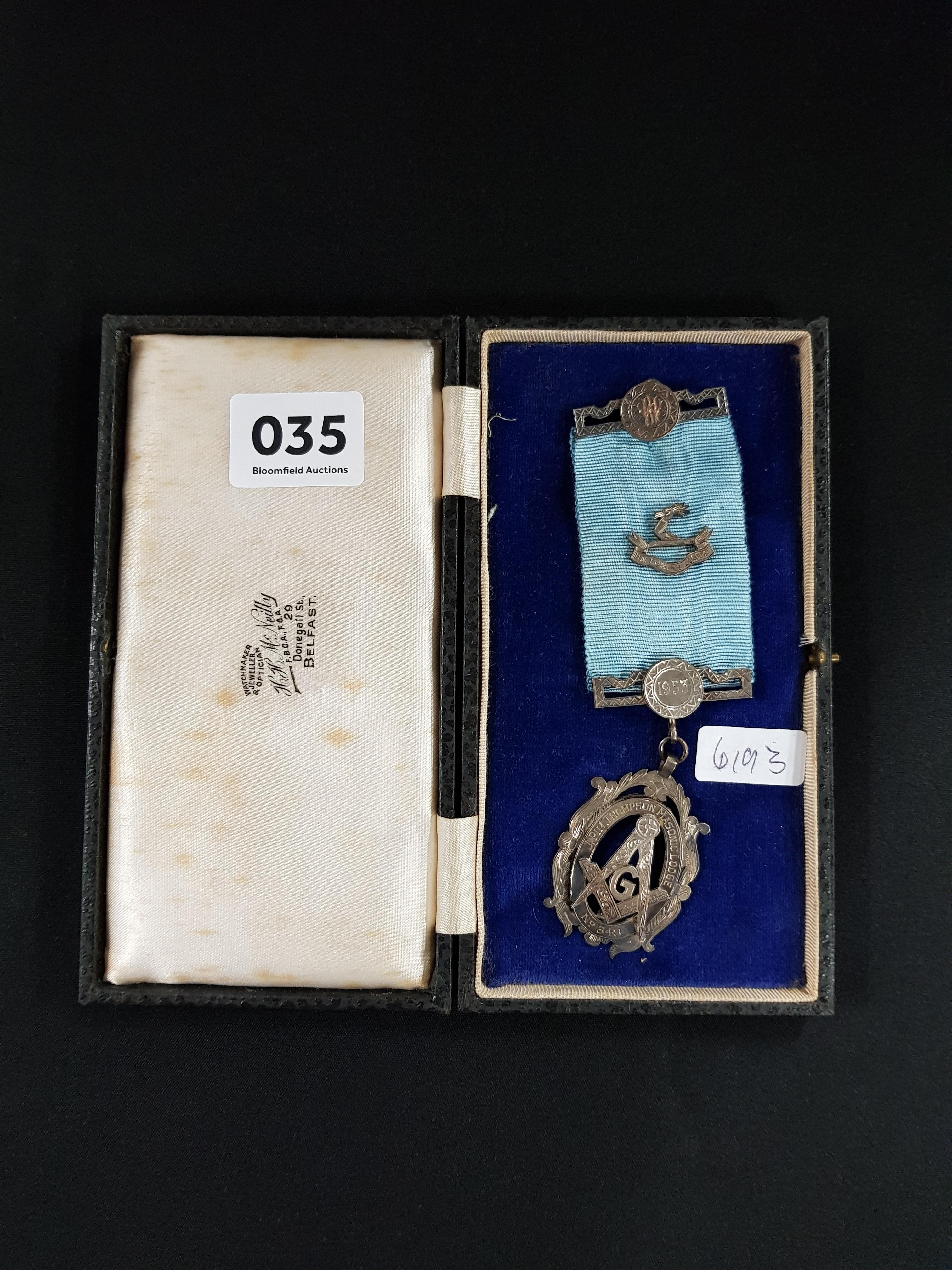 SILVER MASONIC JEWEL