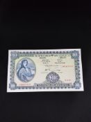 BANKNOTE - LADY LAVERY CENTRAL BANK OF IRELAND £10/PUNT 9.3.70