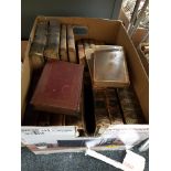 BOX OF ANTIQUE BOOKS