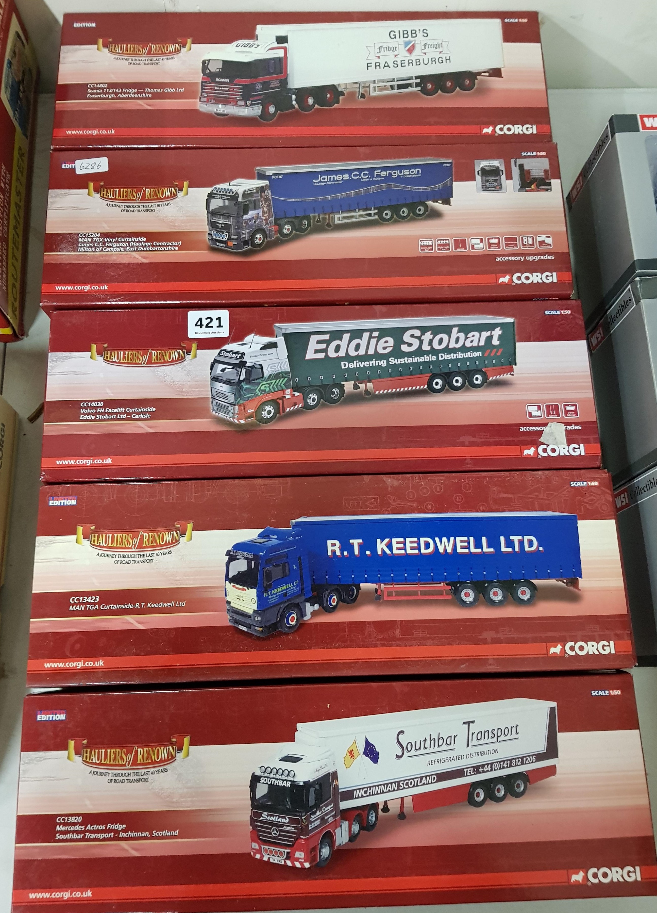 5 X CORGI LIMITED EDITION TRUCKS BOXED