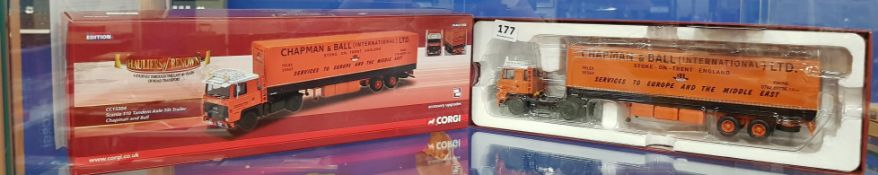 ULTRA RARE CORGI CC15304 SCANIA 110 TANDEM AXLE TILT TRAILER CHAPMAN AND BALL BOXED AS NEW