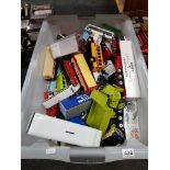 EXTREMELY LARGE BOX LOT OF MODEL CARS, BUSES, TRUCKS ETC