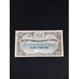 BANKNOTE - BELFAST BANKING COMPANY £1 10.8.40